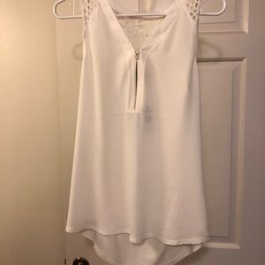 Express for Women Ivory Camisole with Lace Back
